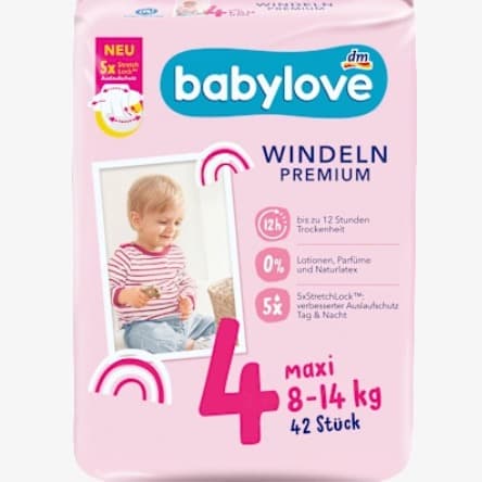 Diapers Maxi, size 4, 8-14 kg, 42 pcs