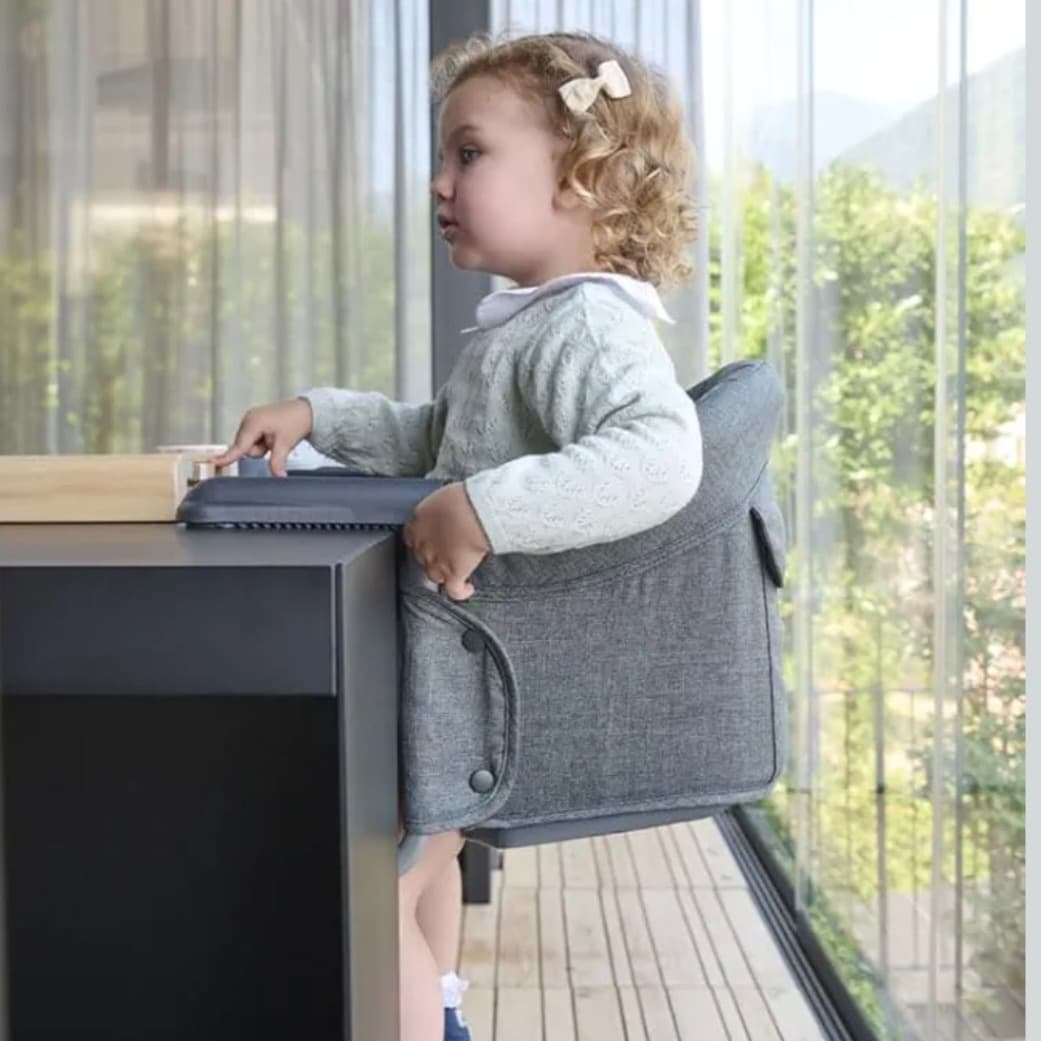 Sedile da tavolo pieghevole rapido Inglesina, grigio scuro (grigio antracite), facile da trasportare con installazione sicura - 6