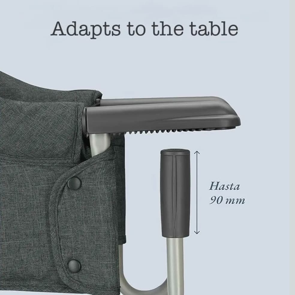 Sedile da tavolo pieghevole rapido Inglesina, grigio scuro (grigio antracite), facile da trasportare con installazione sicura - 4