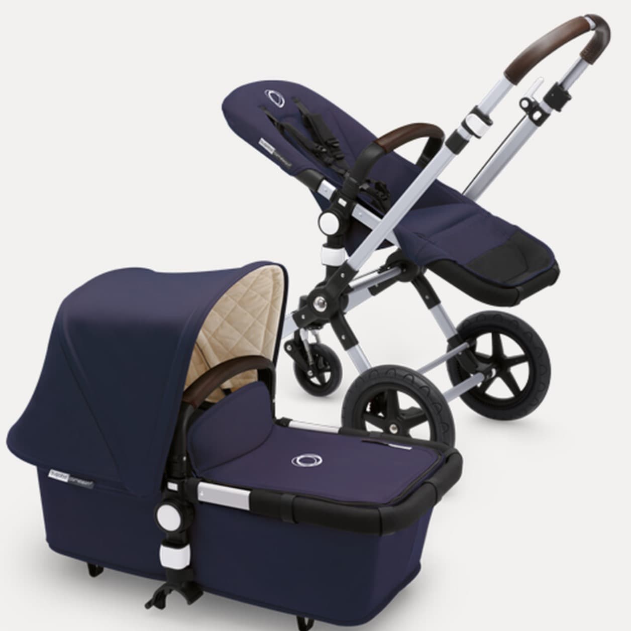 Bugaboo stroller with bassinet and stroller seat 