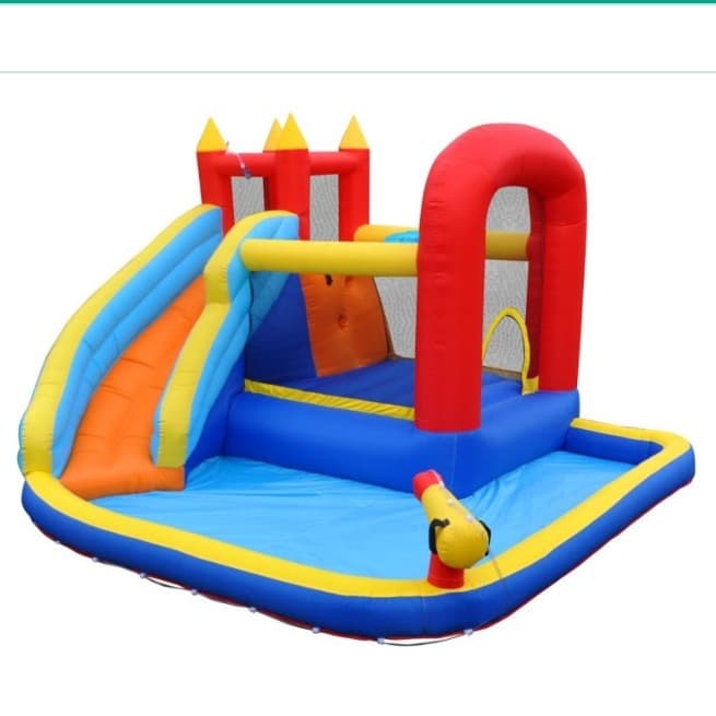 Inflatable Castle with Water Slide and Trampoline