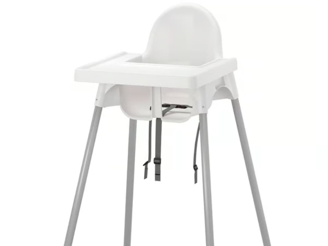 ANTILOP Highchair with tray, white