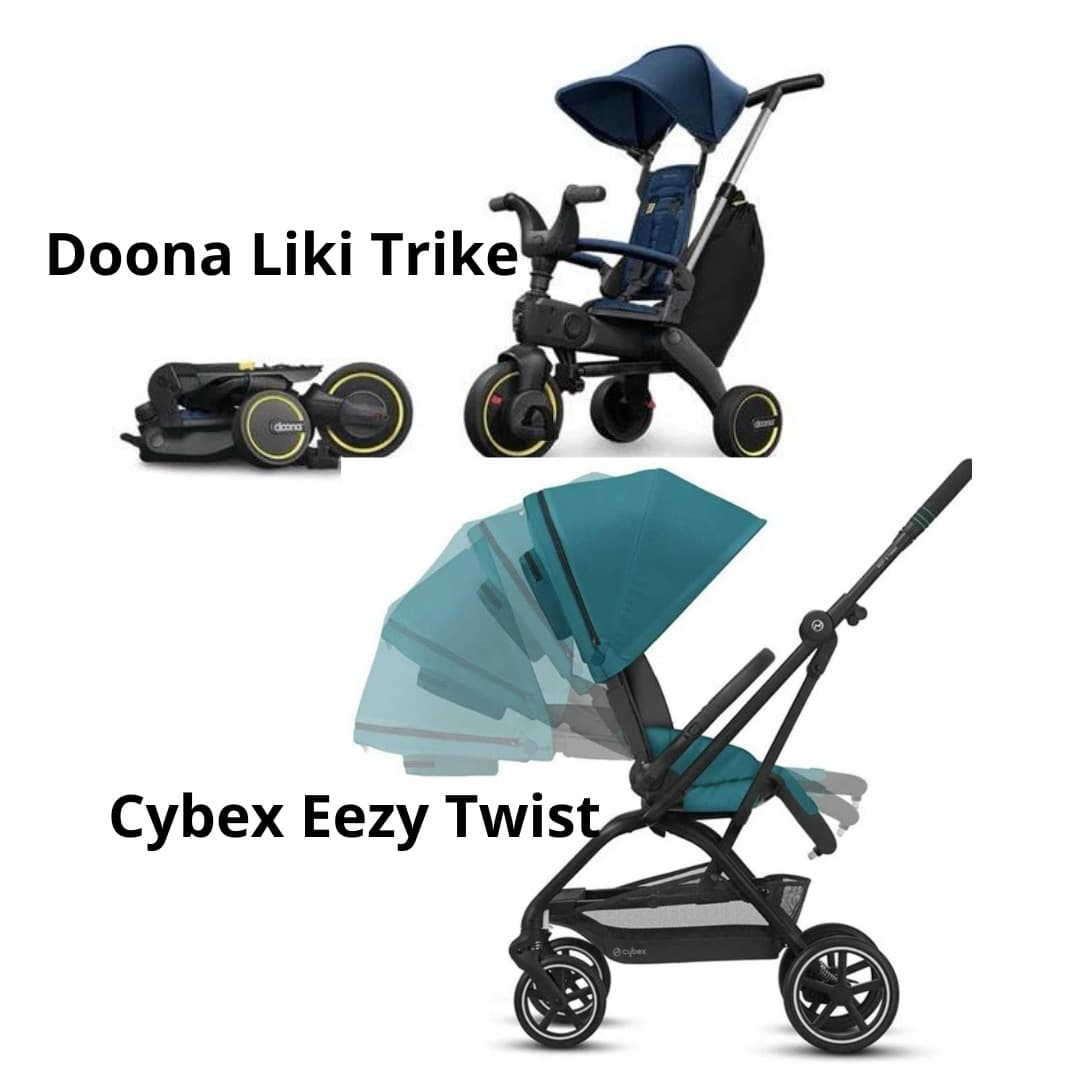 Travel Set for Two Kids: Cybex Eezy Twist + Doona Liki Trike