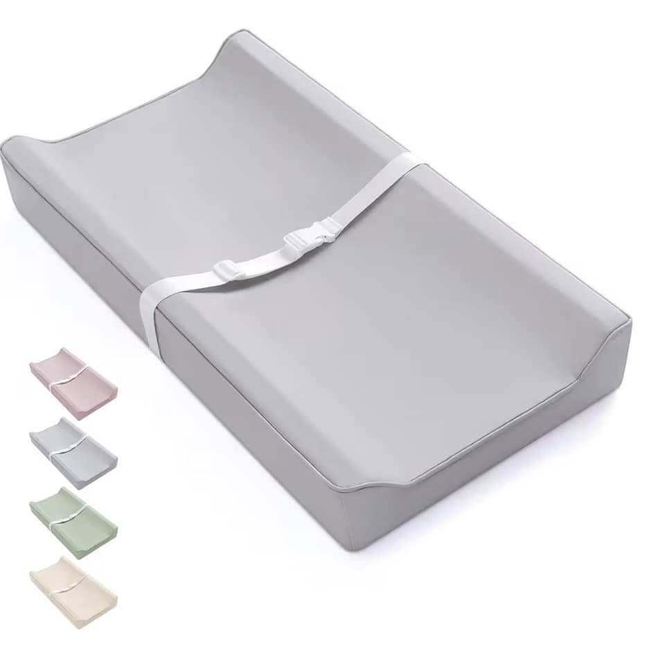 Blissful Diary Vegan Leather Baby Changing Pad with Waterproof & Wipe-Clean PU Cover