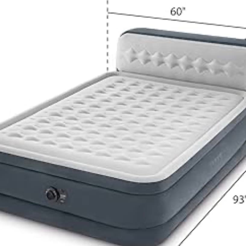 Intex queen size inflatable mattress with headboard