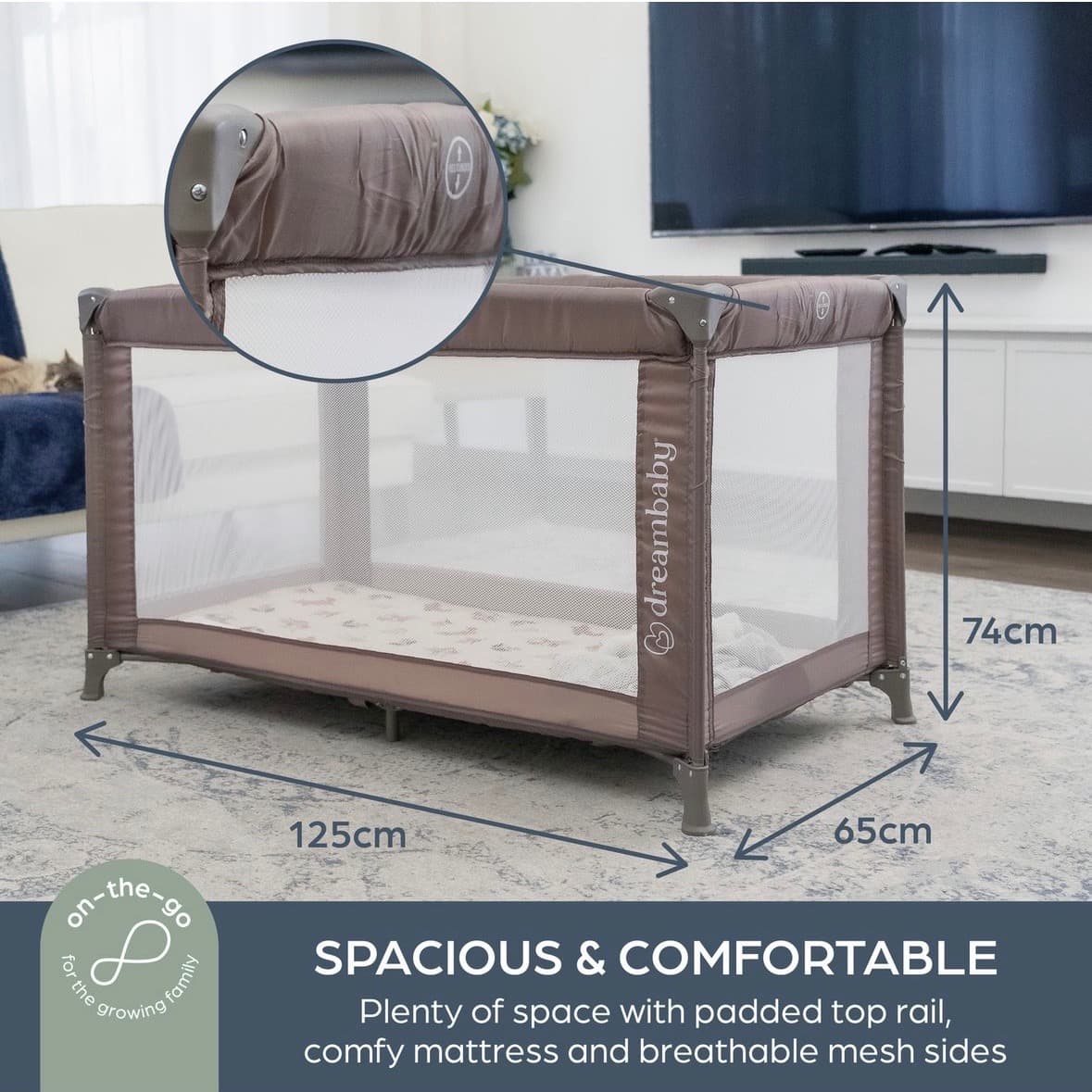 Dreambaby full size travel cot 
