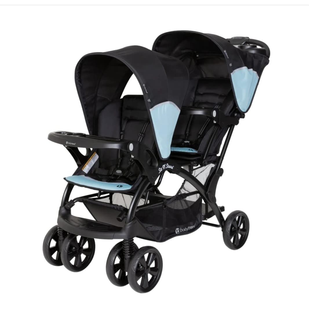 Baby Trend Sit N' Stand Double Stroller - Desert Blue  - 2