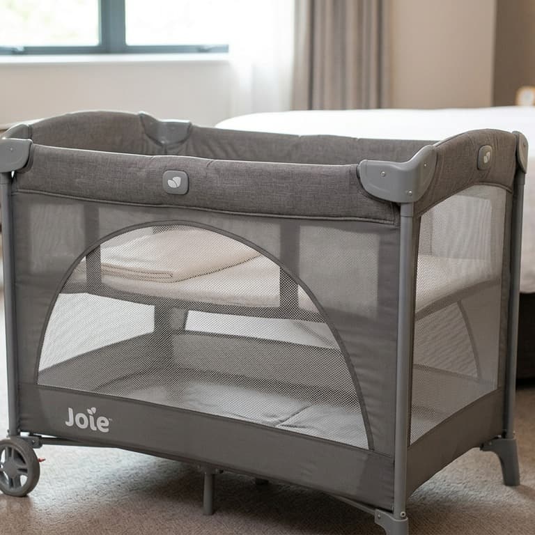 Premium Travel Crib & Playpen – Joie Kubbie (Compact & Safe)