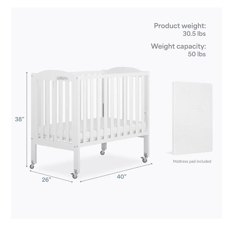 2-in-1 Portable Mini Crib