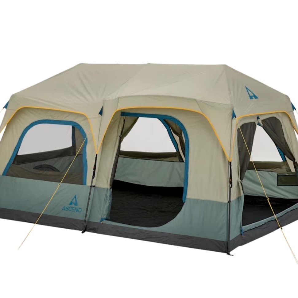 Ascend 10 Person Lighted Cabin Tent