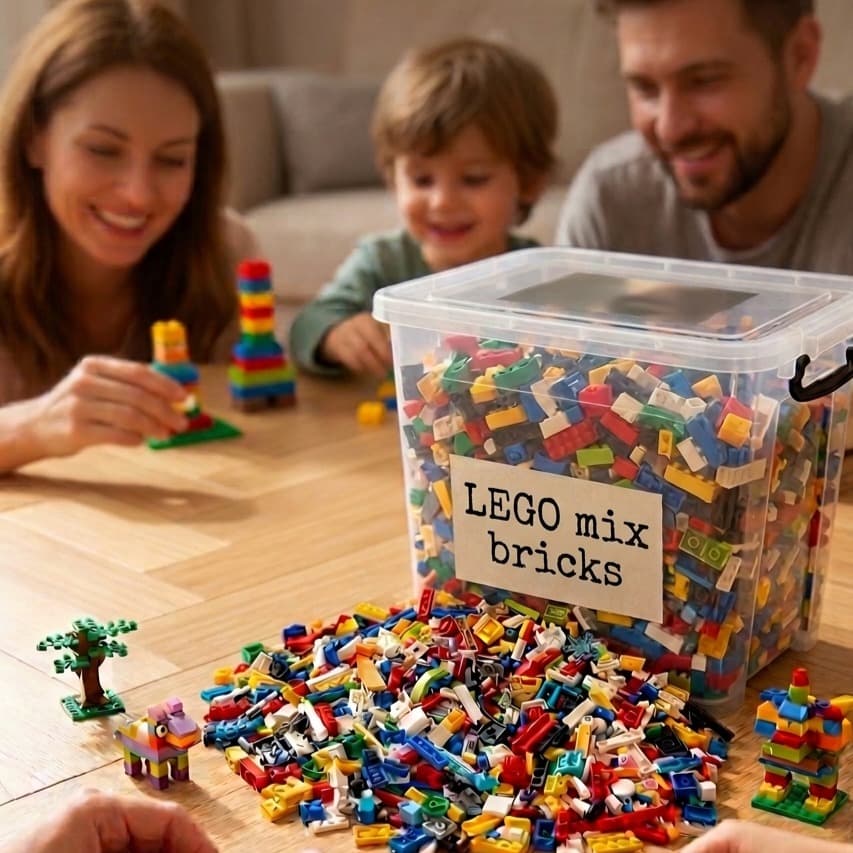 Lego pieces for construction, 4kg