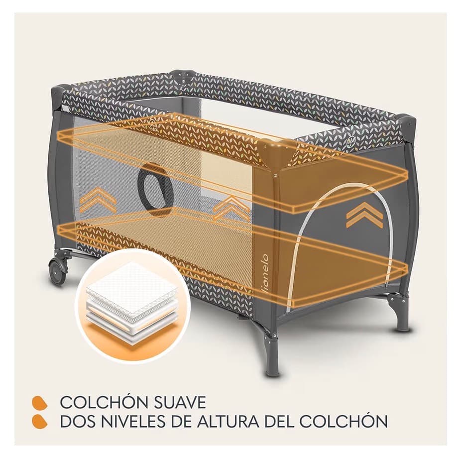 Lettino da viaggio per bambini 0-36 m (o max 15 kg) con materasso incluso - 5