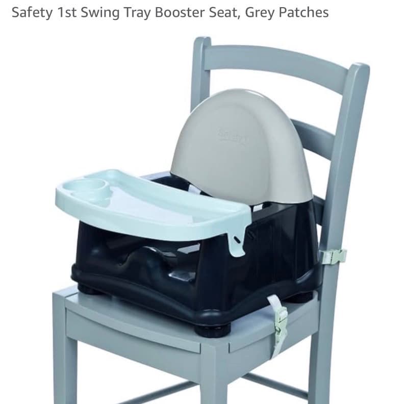 Portable swing tray booster seat