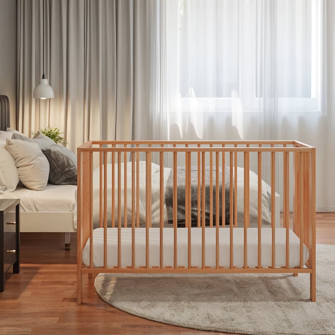 Viculii Orrin Wooden full size cot - foldable 120 x 60 cm