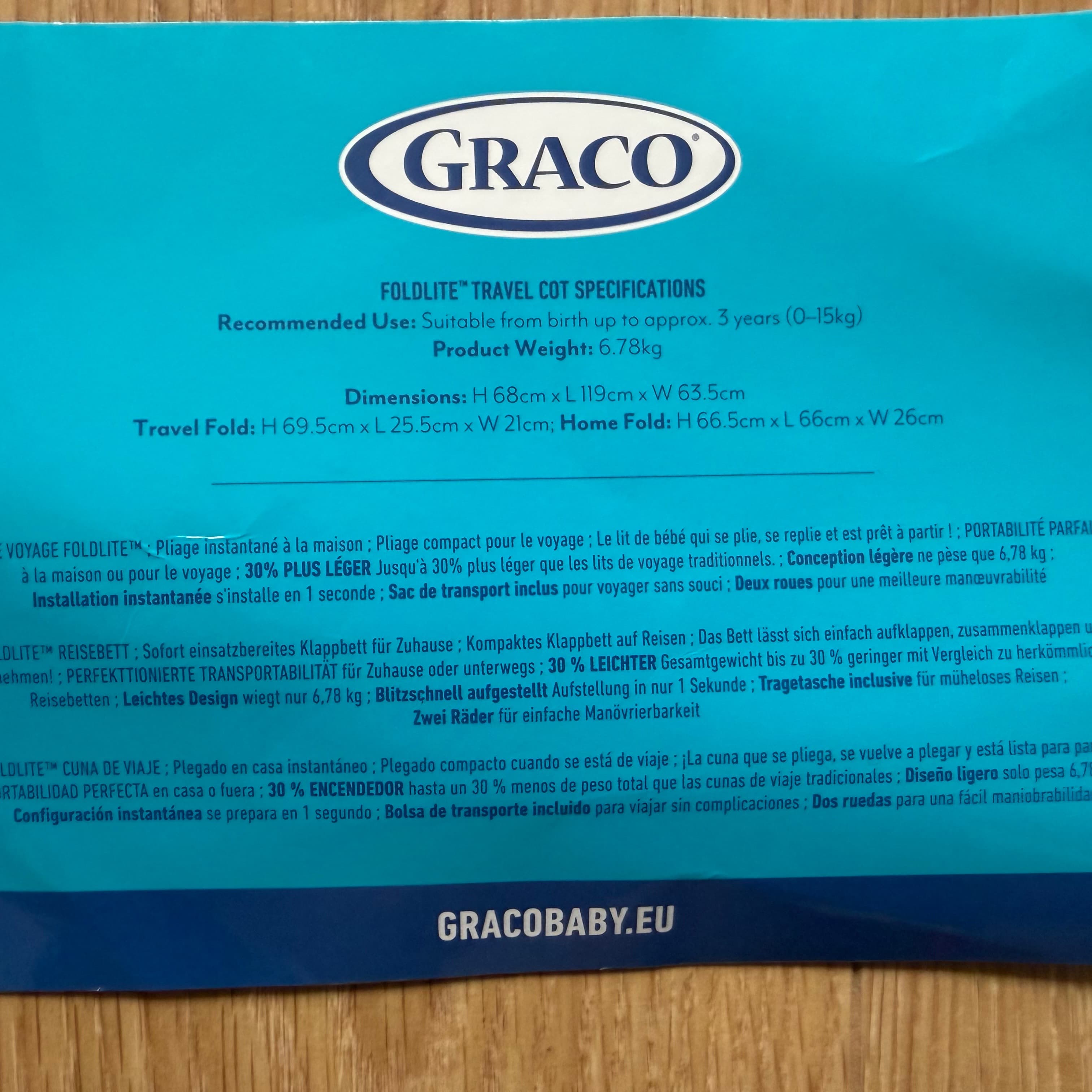 Lettino da viaggio Graco Foldlite  - 7