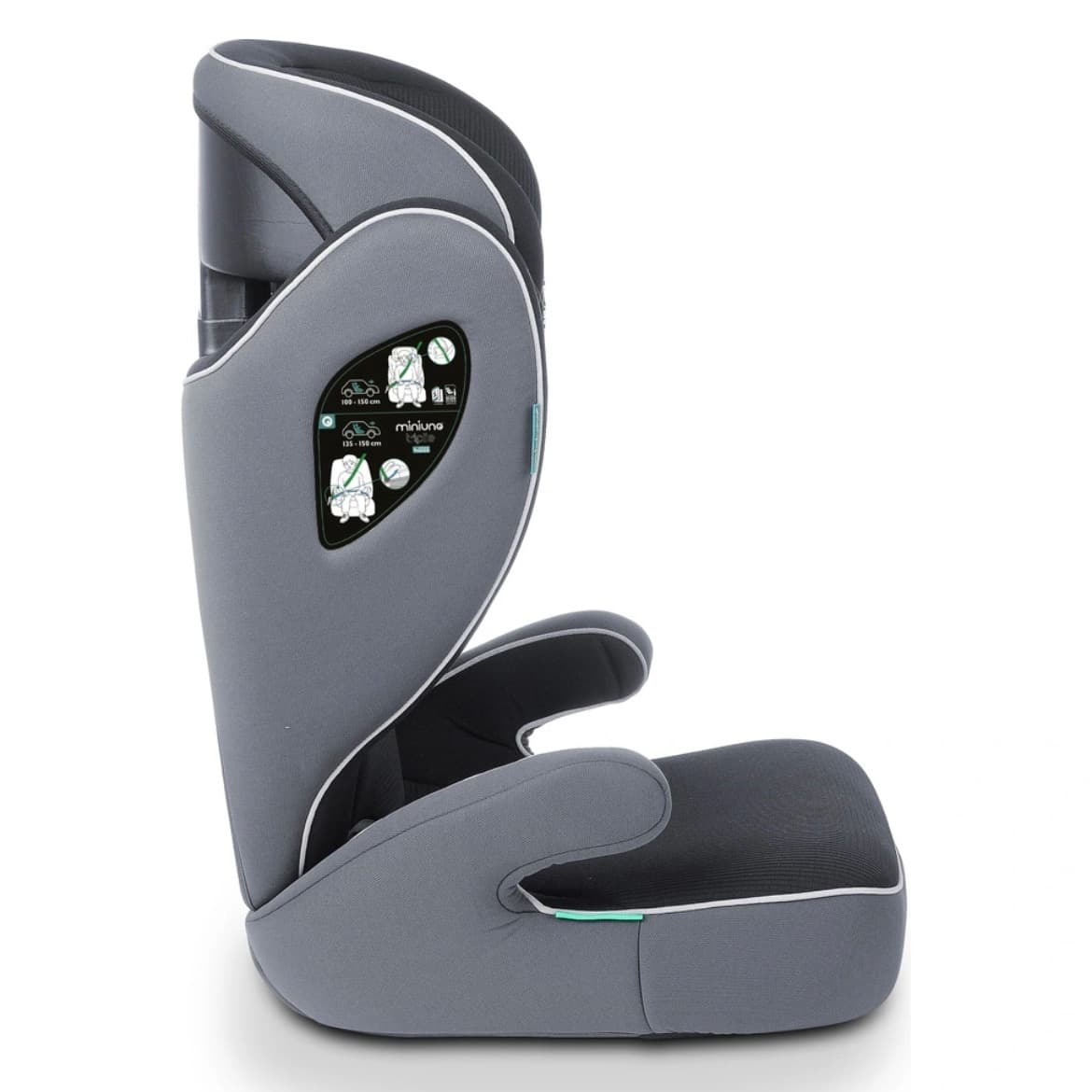 Sedile rialzato Tripiie i-Size R129 con schienale alto con cintura - 5