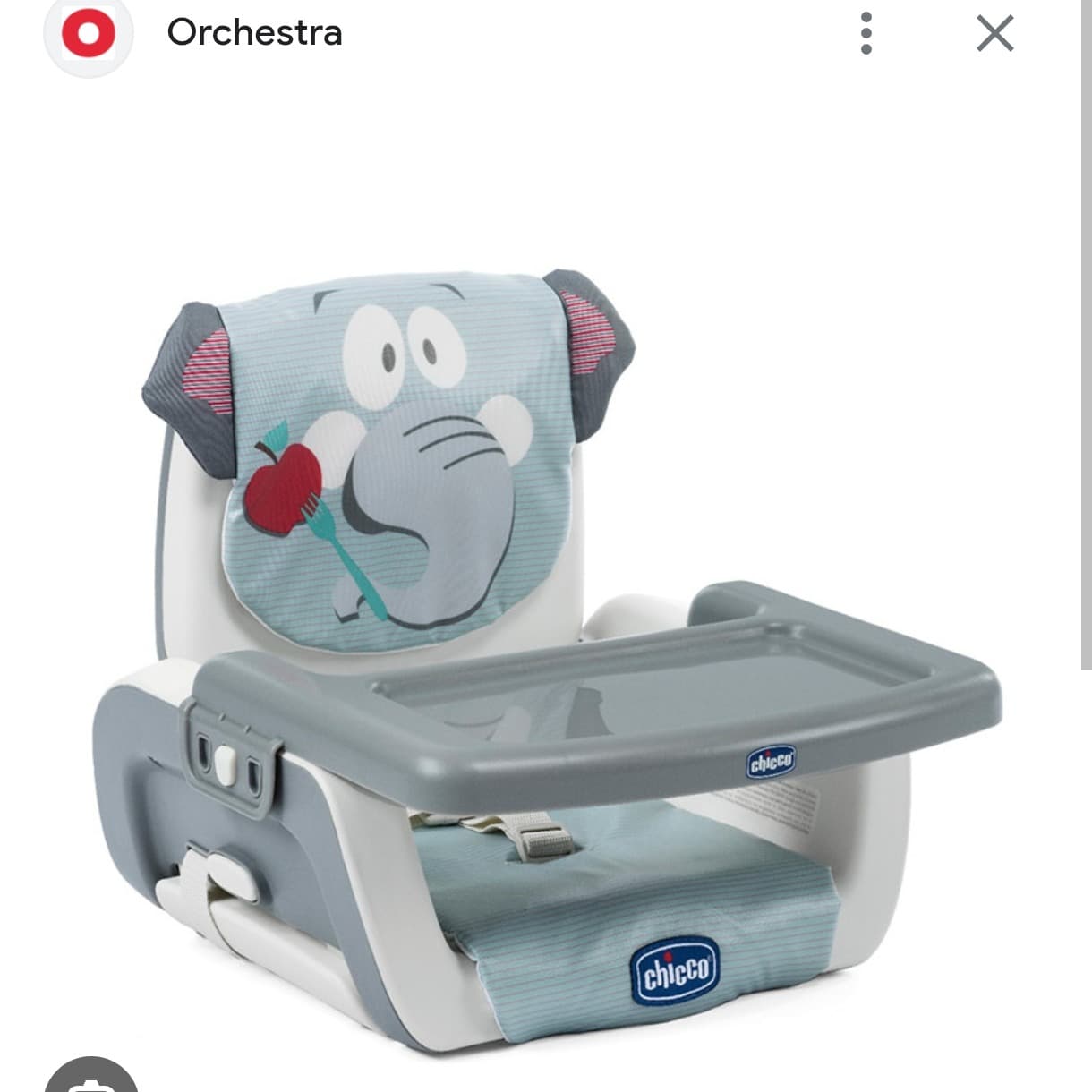 Booster chair with tablet 