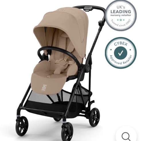 Silla de paseo CYBEX Melio Carbon, color beige almendra