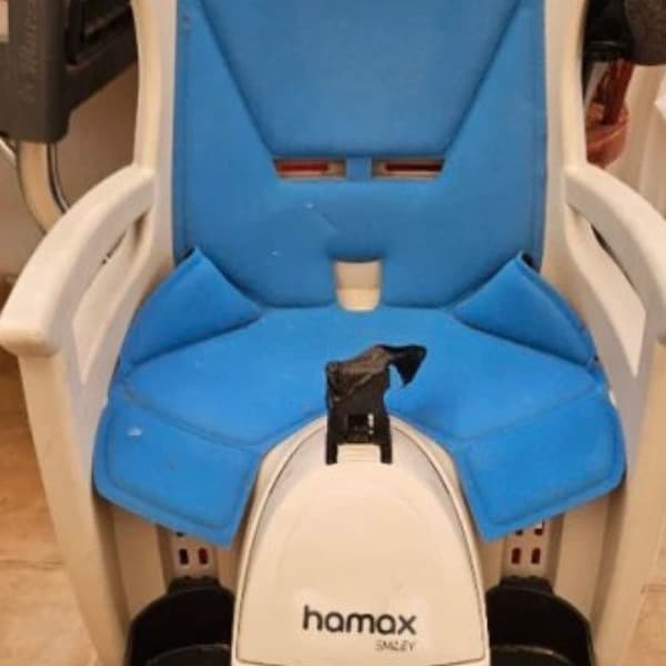 Chair for transporting the child on the bike.