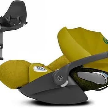 Cybex Cloud Z i-Size – Mustard Yellow | With Isofix Base & YOYO Stroller Adapters
