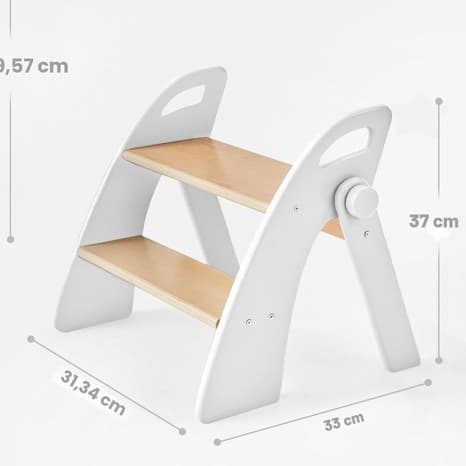 Sgabello in legno a 2 gradini per bambini - 3