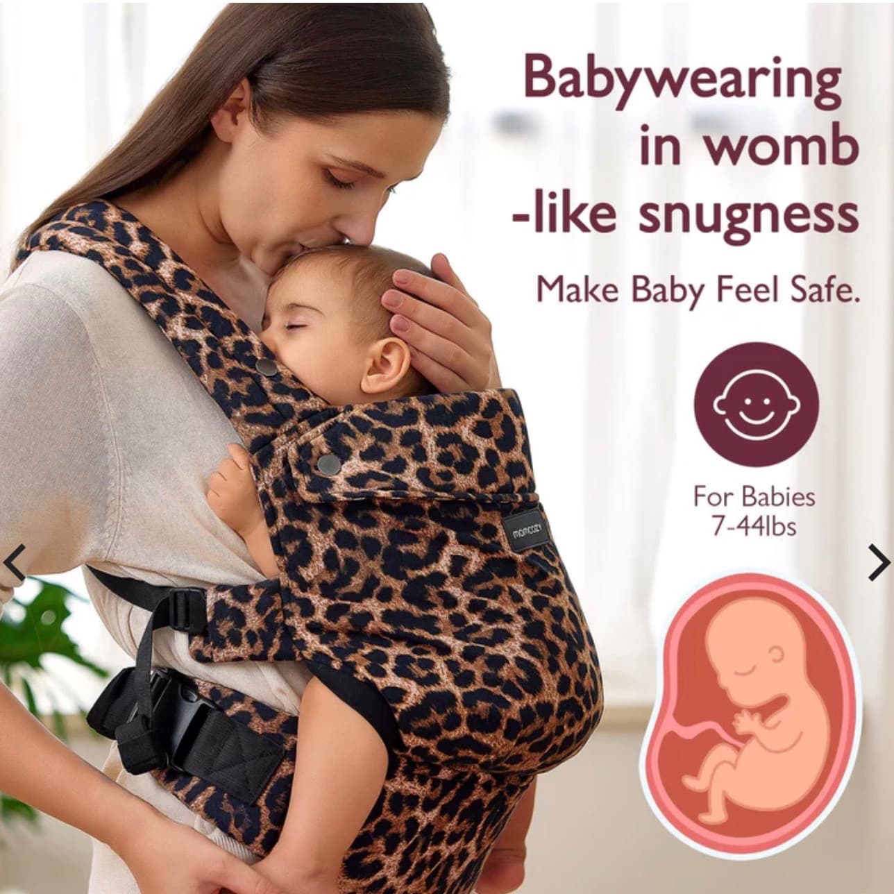Portafoglio con stampa leopardata Momcozy 