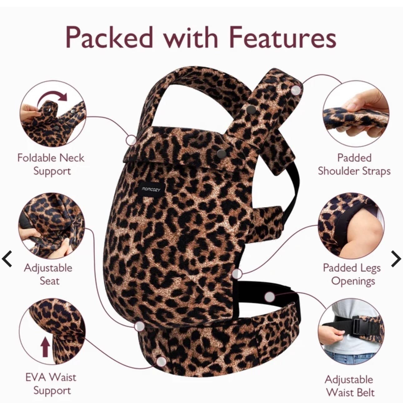 Portafoglio con stampa leopardata Momcozy  - 2