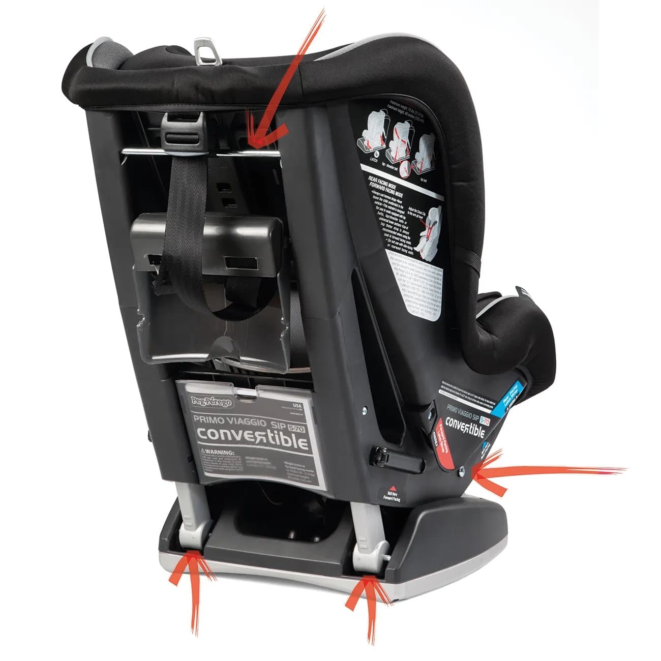Seggiolino auto convertibile Peg Perego Primo Viaggio, nero - 4