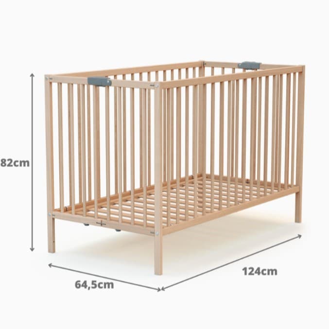 Culla in legno a grandezza naturale - Letto pieghevole - 2