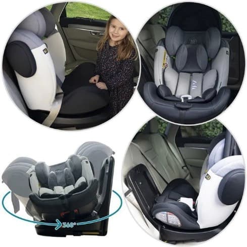 Seggiolino auto Zeli 360° Isofix 0-36 kg Gruppo 0+/1/2/3 (rivolto all'indietro e in avanti) - 3