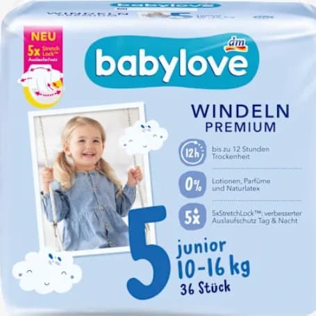 Diapers Junior, size 5, 10-16 kg, 36 pcs