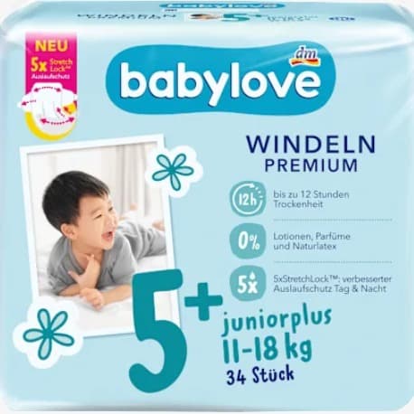 Diapers Junior Plus, size 5+, 11-18 kg, 34 pcs