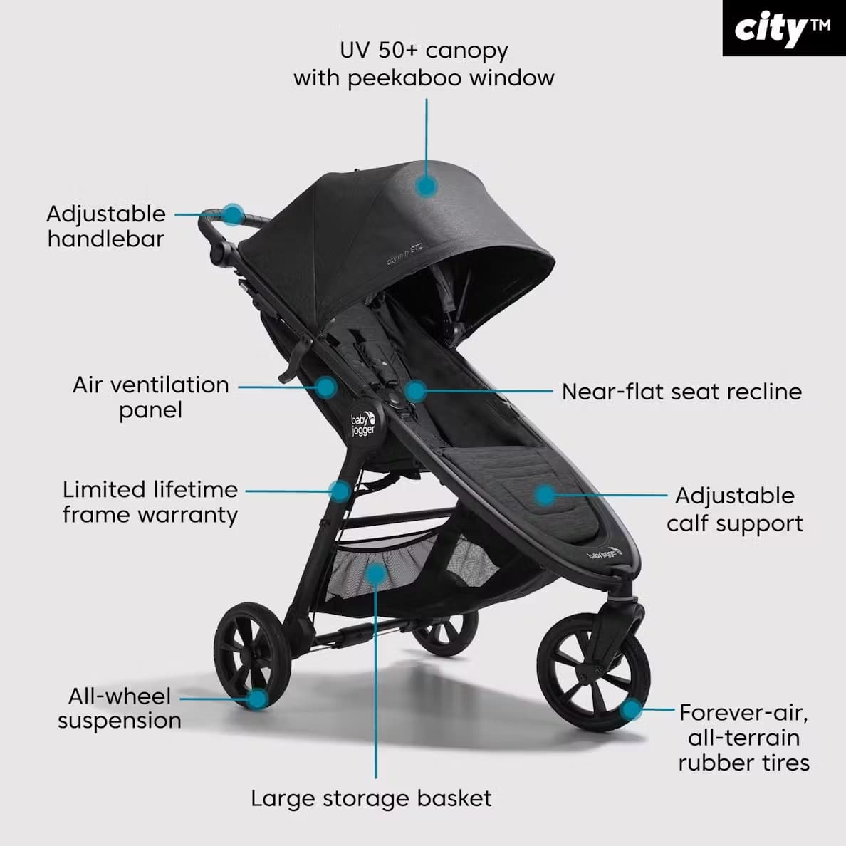 Passeggino Baby Jogger City Mini GT2 a 3 ruote - 3