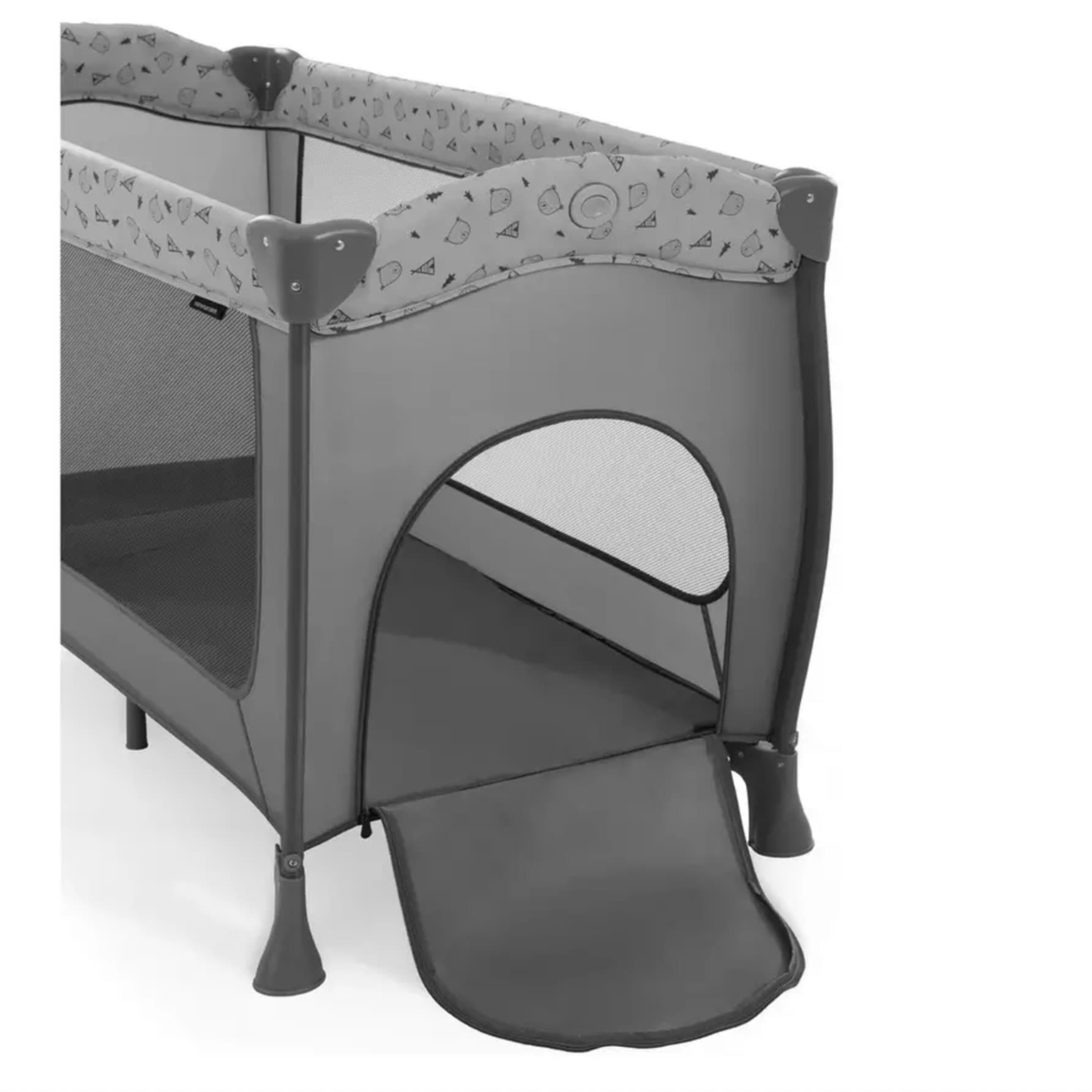 Hauck Nordic Grey Travel Cot + Mattress topper - 4