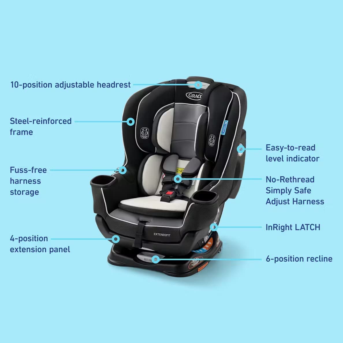 Seggiolino auto convertibile Extend2Fit® - 3
