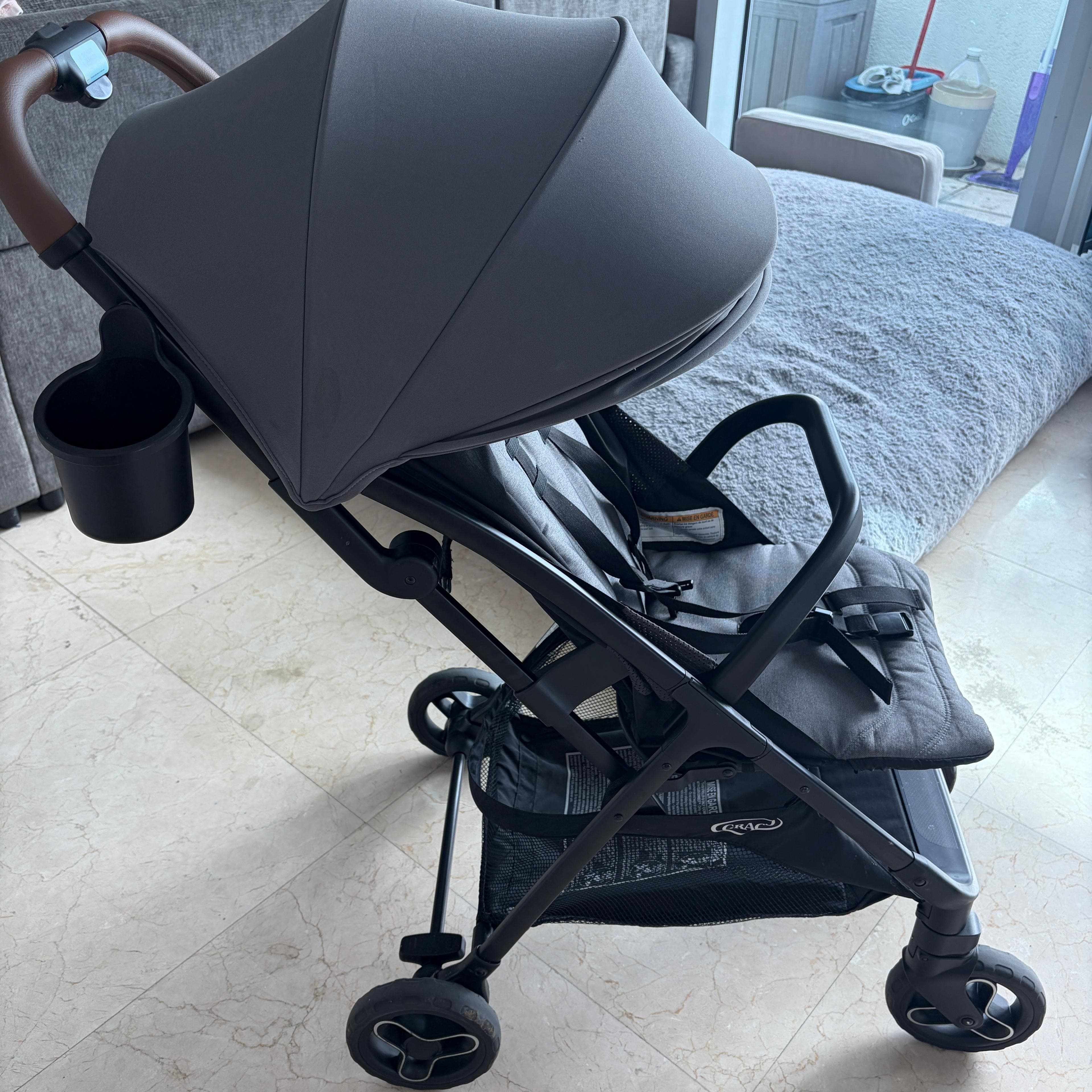 Graco Ready2Jet Compact Stroller – Overhead Friendly Compact Travel Stroller with Automatic Fold, Kingston