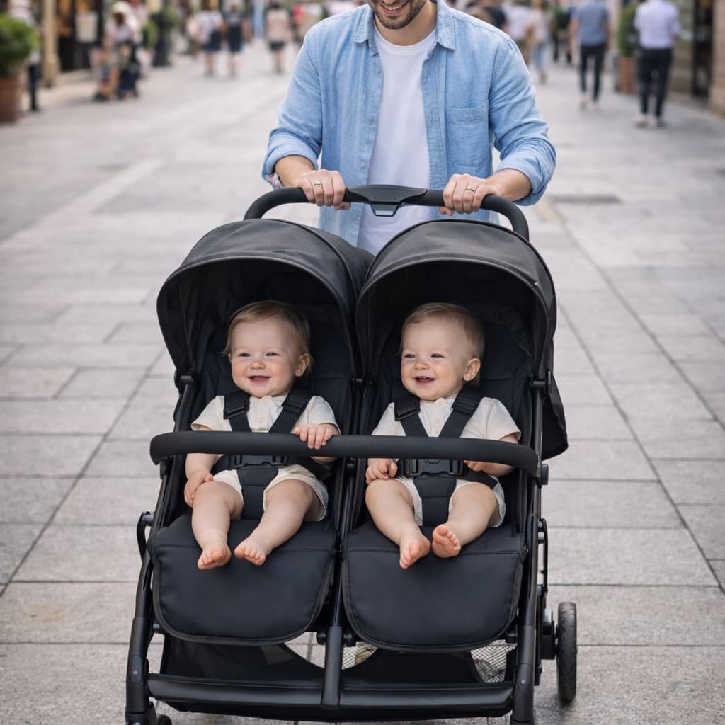 Double stroller for two