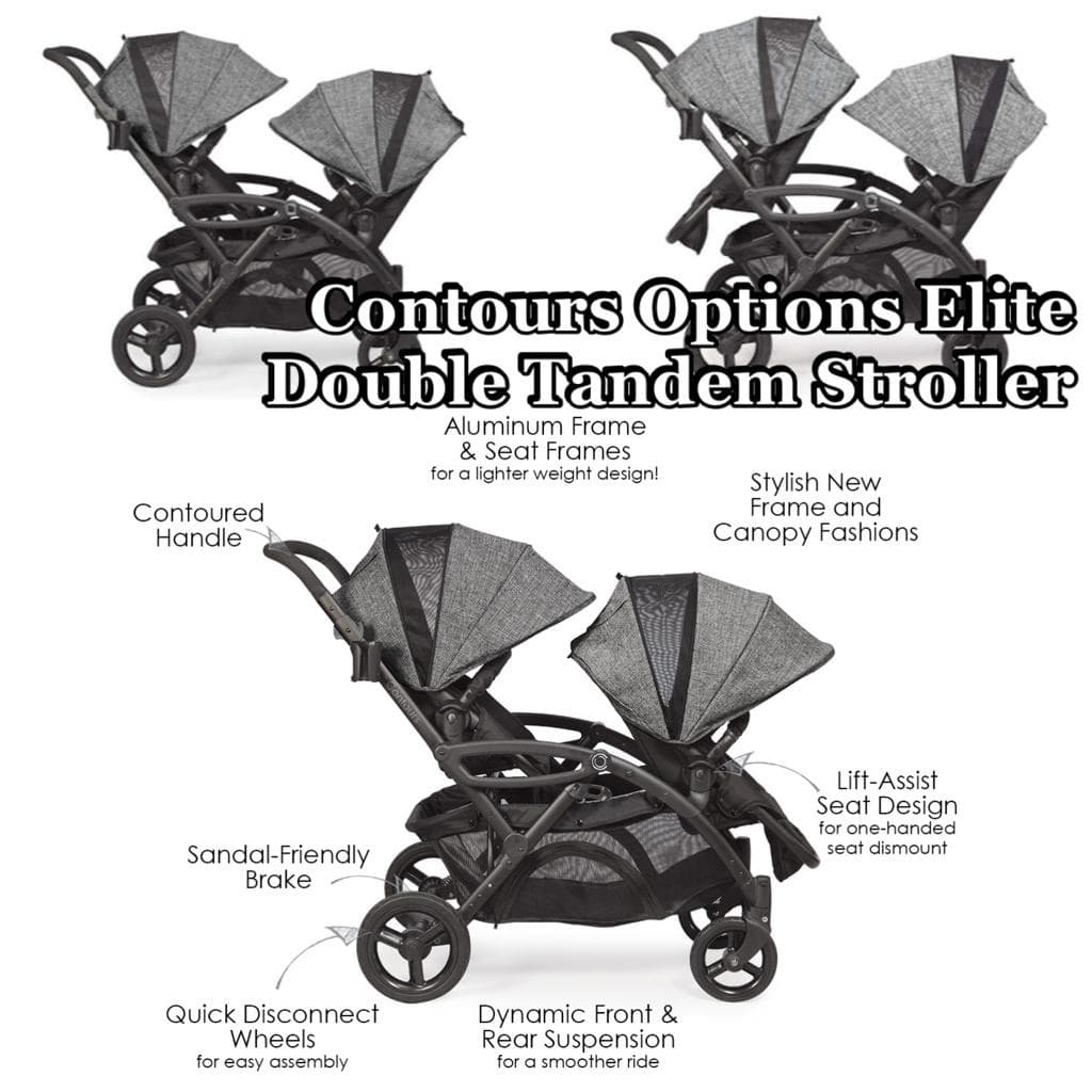 PROMO CONTOURS Options Elite double stroller - CARBON