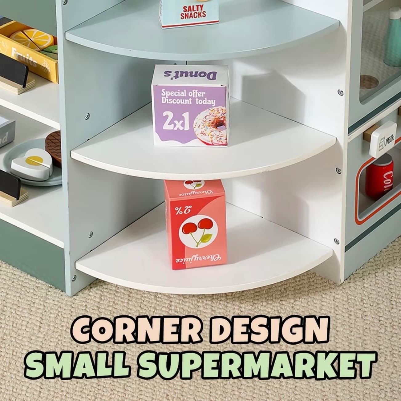 Wooden Pretend Supermarket Playset - 5
