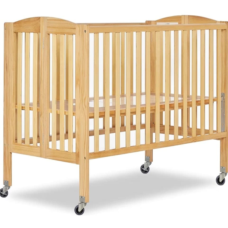 Dream On Me Folding Full Size Crib - White or Natural
