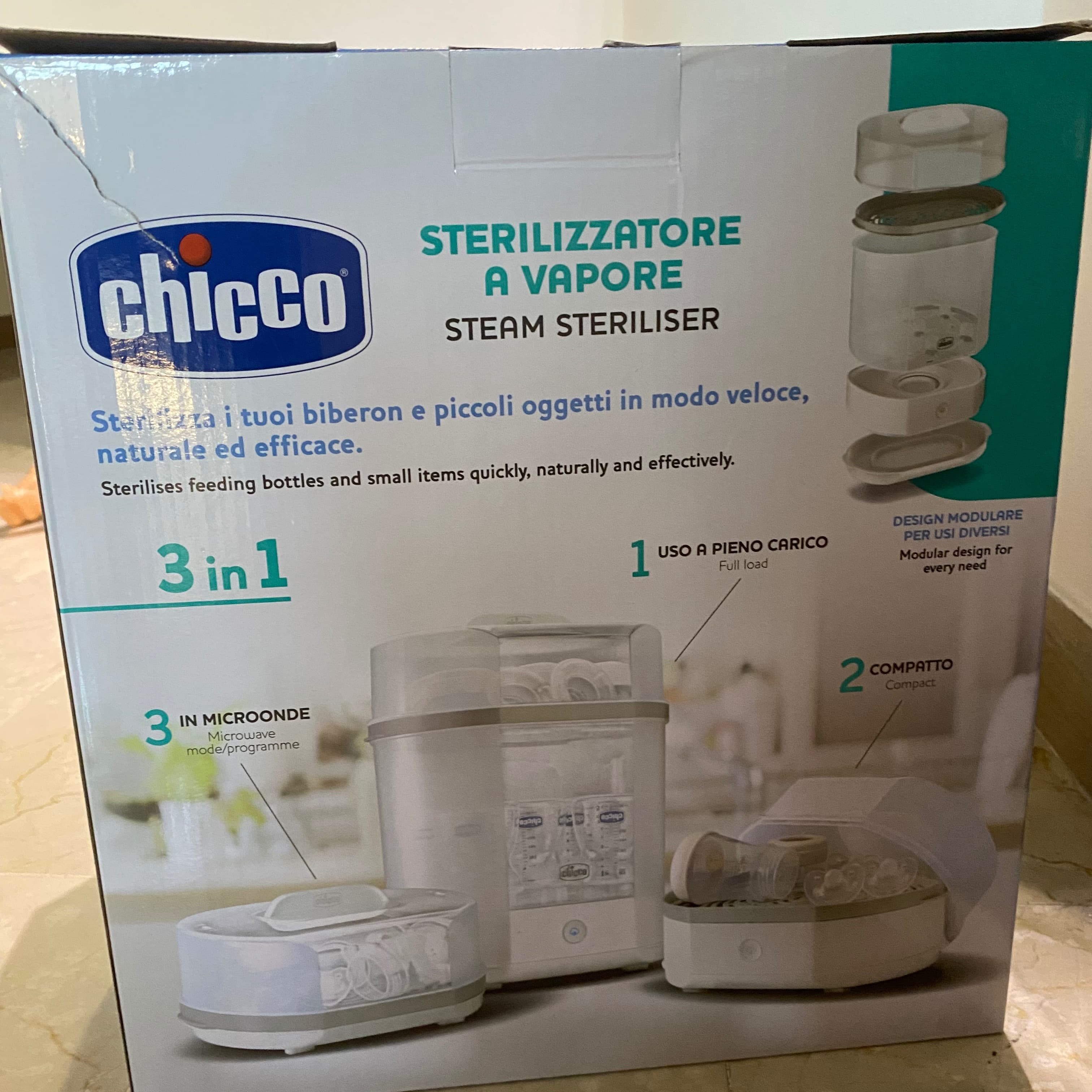 Chicco steam sterilizer 3 +1
