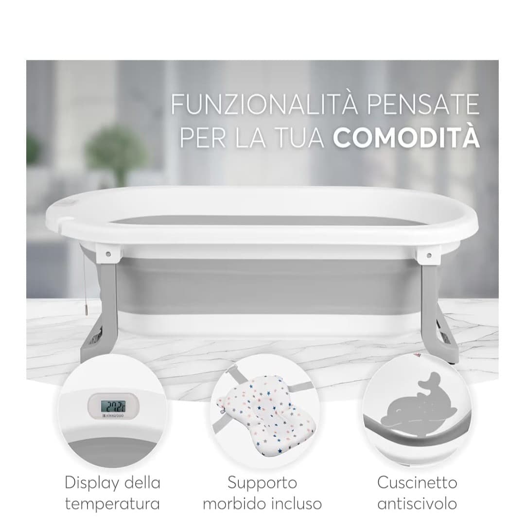 🛁 Vaschetta Bagnetto Neonato Pieghevole👶 - 2