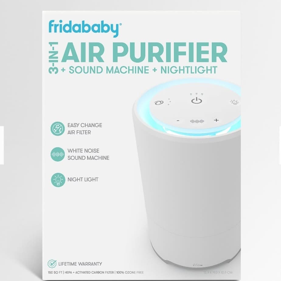 Fridababy - 3-in-1 Sound Machine, Air Purifier + Nightlight with 3 Fan Speeds