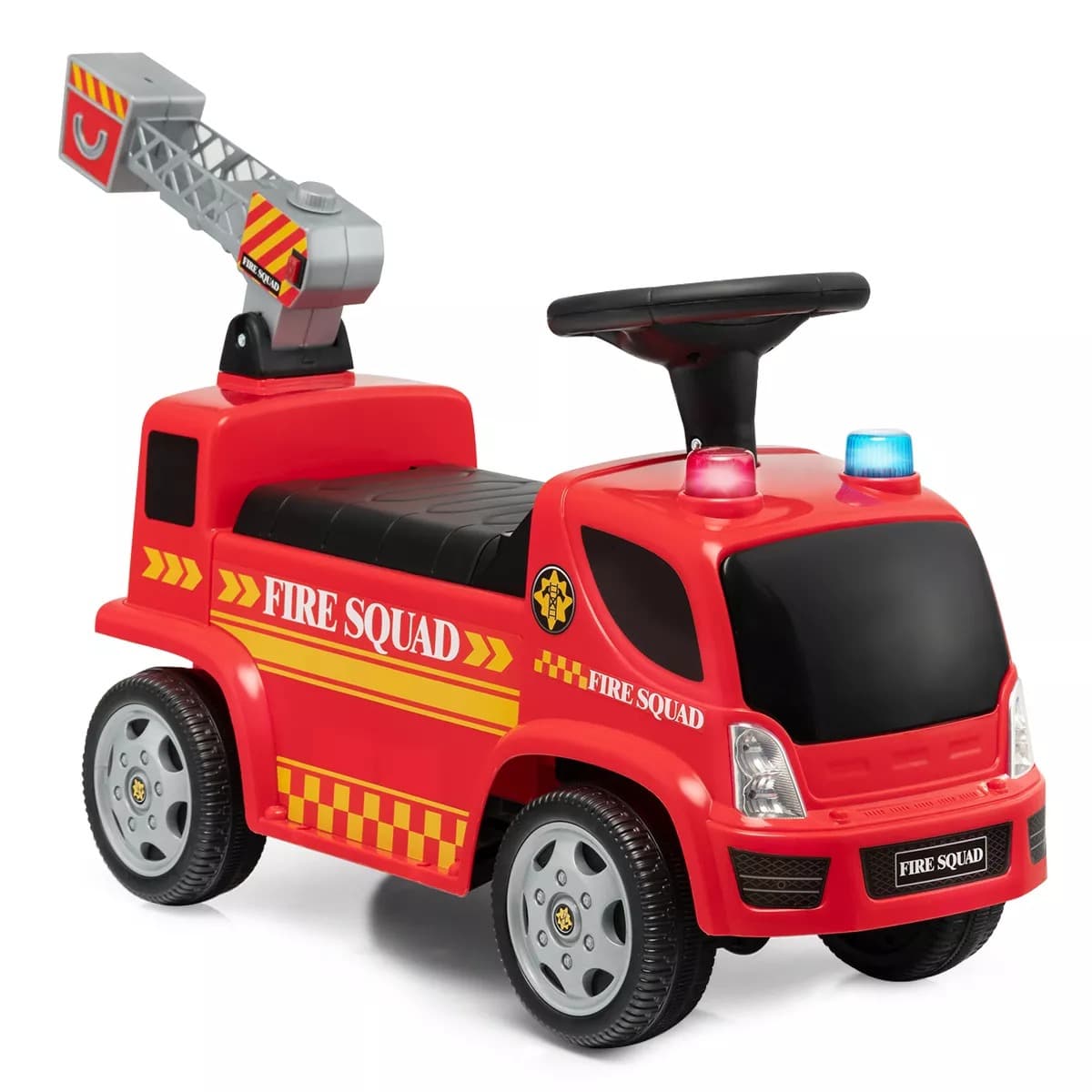 Fire Engine Ride-on Toy with bubble maker,Horn, Music and Lights (Ages 1.5 - 3 yrs)