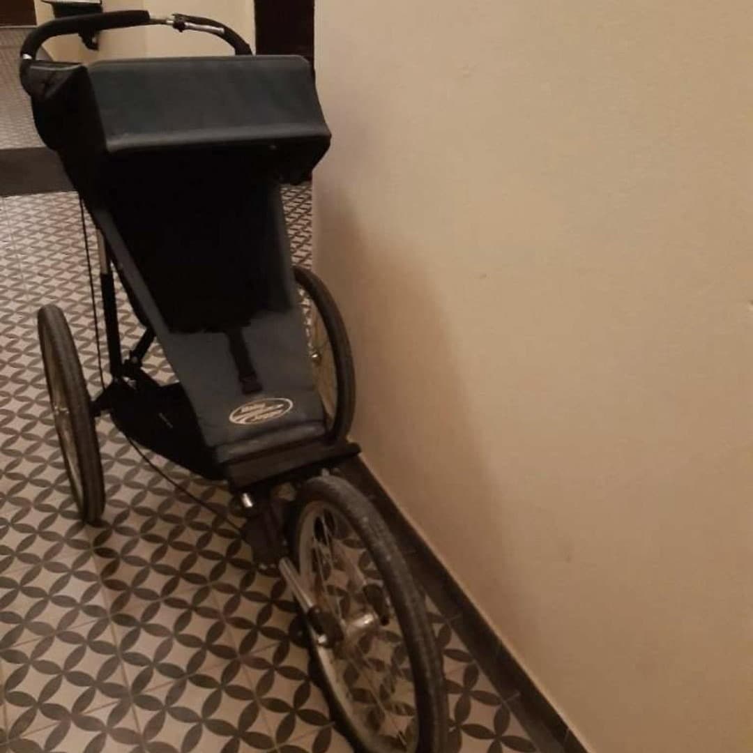 Baby jogger con freni a mano, ruote enormi, ideale per pattinare - 3