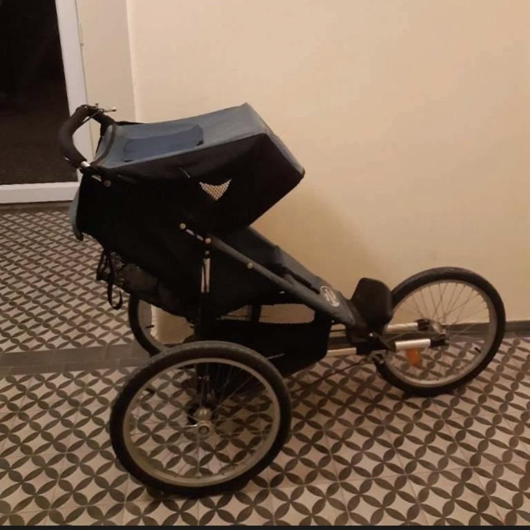 Baby jogger con freni a mano, ruote enormi, ideale per pattinare - 2