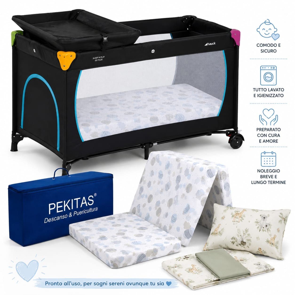 Lettino+Fasciatoio+Materasso extra+Set lenzuola✨🌙 - 5