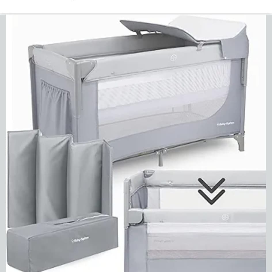 🛏️✨ Lettino con Fasciatoio, Materasso Extra e Set Lenzuola 👶💛 - 6