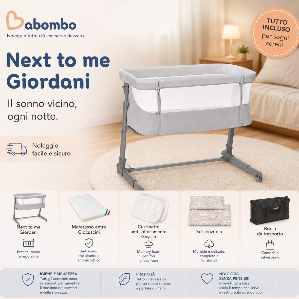 👶💤 Next to Me Giordani — Full Rental 💛