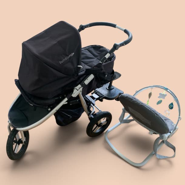 Combo for Baby & Toddler: Bumbleride, Sibling board & Bouncer